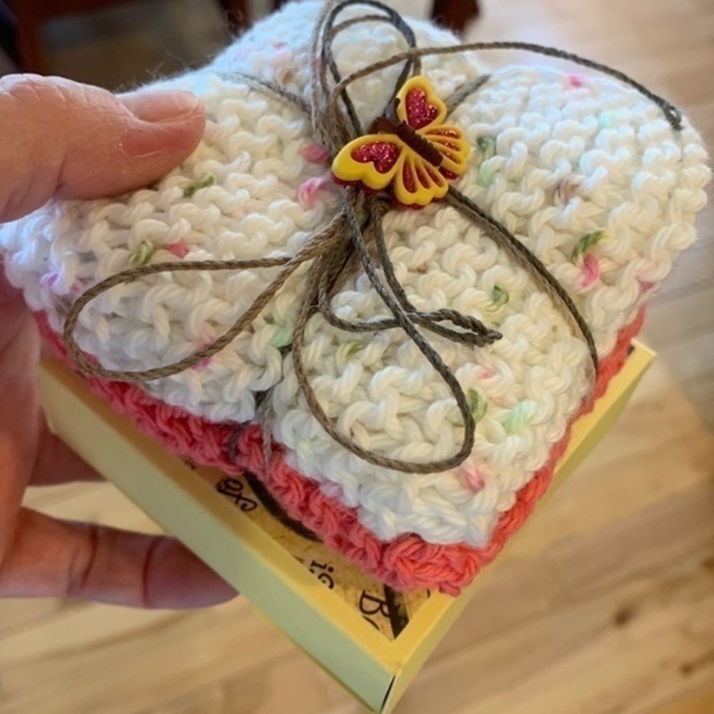 Dishcloths knitted plus 1 scrubby